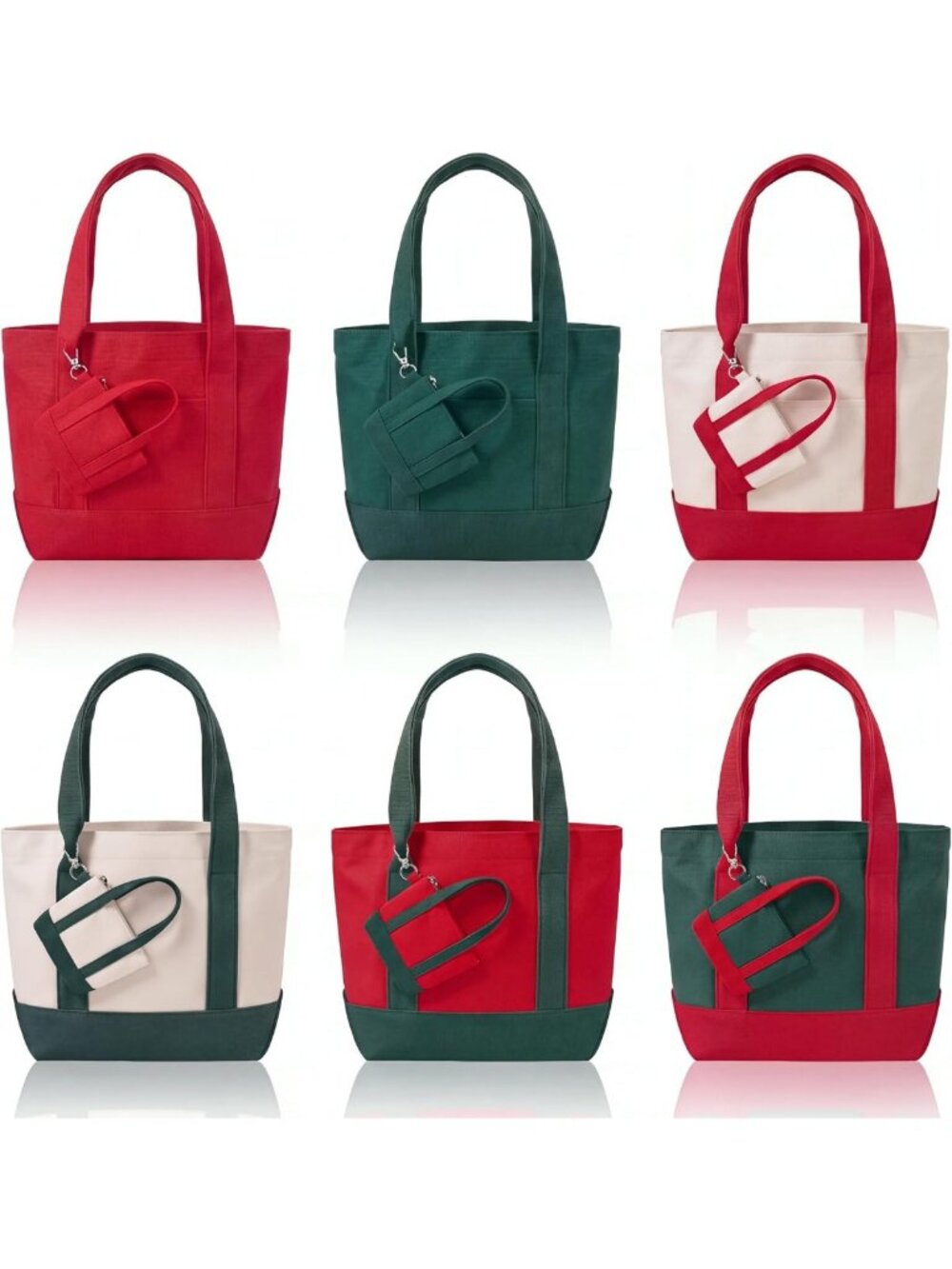 Stylish Mini Canvas Tote Bag with Zipper, Perfect for Everyday Use & Travel